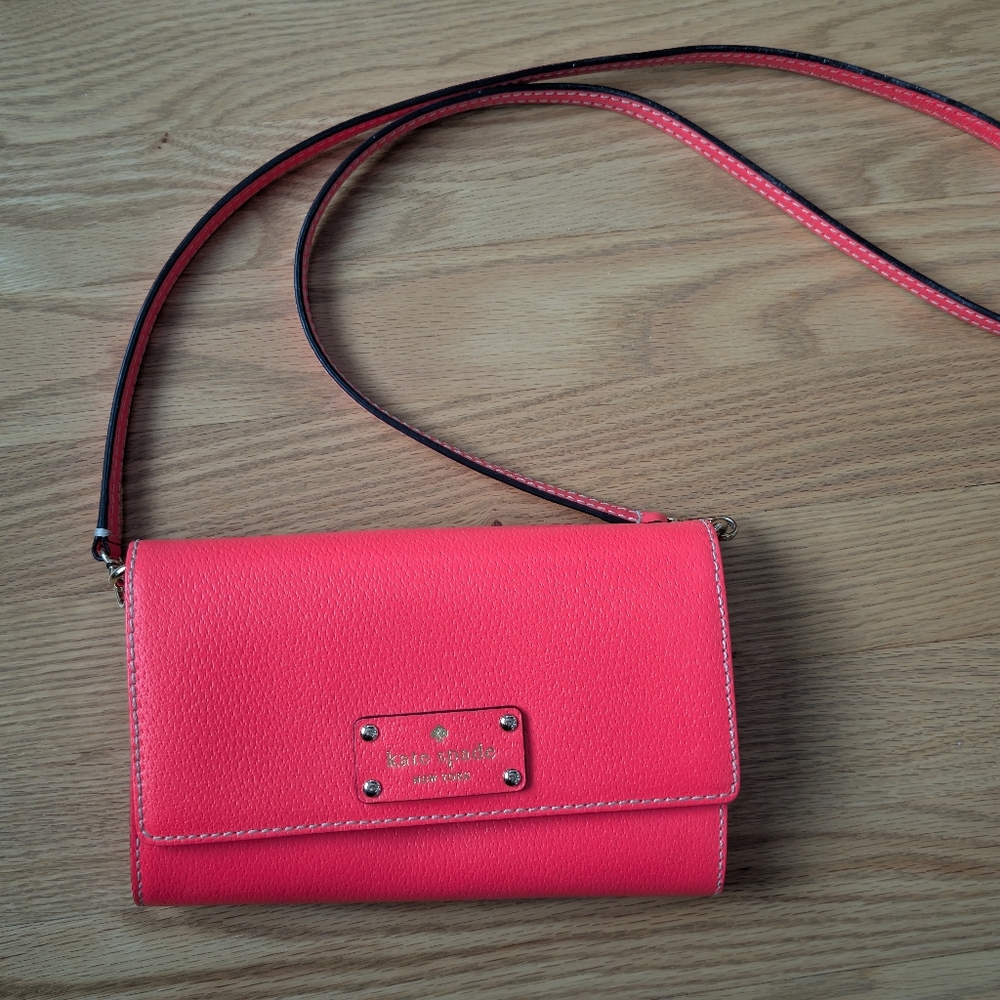 Kate Spade neon pink crossbody Natalie Wellesley hot rose